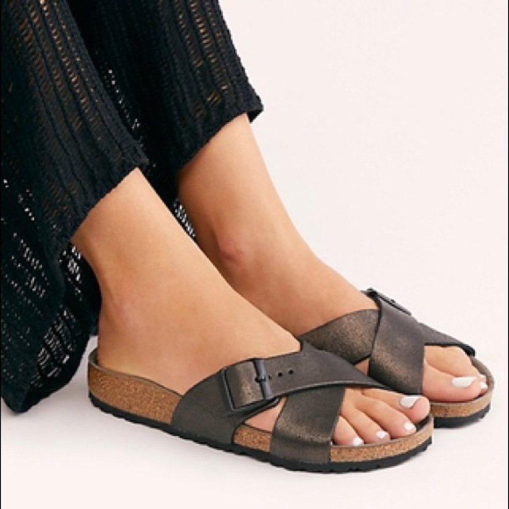 New Birkenstock Siena Black Genuine Leather 10